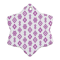 Geometric Pattern Purple Pattern Ornament (snowflake)