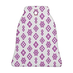 Geometric Pattern Purple Pattern Bell Ornament (two Sides)