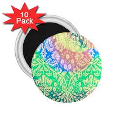 Hippie Fabric Background Tie Dye 2 25  Magnets (10 Pack)  by Ravend