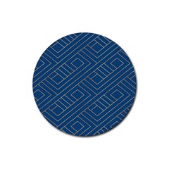 Abstract Geometry Pattern Rubber Coaster (round)