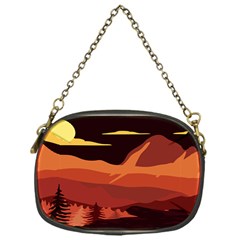 Mountain Forest Full Moon Chain Purse (one Side)