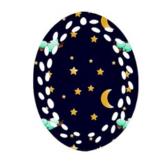 Seamless Pastel Wallpaper Animal Ornament (Oval Filigree)