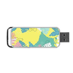 Plants Leaves Border Frame Portable Usb Flash (one Side)