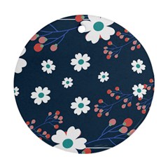 Floral Digital Paper Background Ornament (round)
