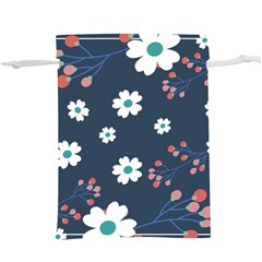 Floral Digital Paper Background  Lightweight Drawstring Pouch (XL)