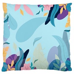 Illustration Leaves Leaf Nature Background Plant Large Cushion Case (one Side) by Ravend