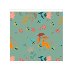 Background Flower Plant Leaves Square Satin Scarf (30  X 30 )