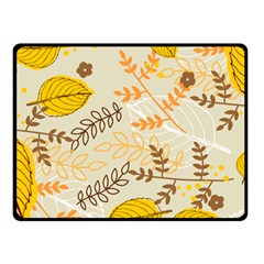 Leaves Flowers Background Wallpaper Fleece Blanket (small)