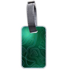 Green Line Shape Stripe Corolla Luggage Tag (two Sides) by Ravend