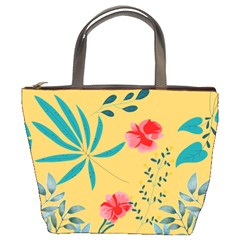 Nature Floral Flower Petal Leaves Leaf Plant Bucket Bag