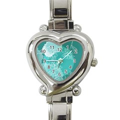 Flower Floral Design Background Heart Italian Charm Watch