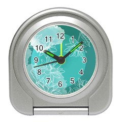 Flower Floral Design Background Travel Alarm Clock