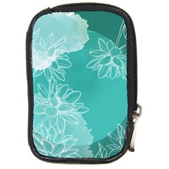 Flower Floral Design Background Compact Camera Leather Case