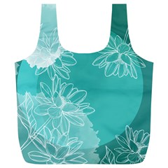 Flower Floral Design Background Full Print Recycle Bag (xl)