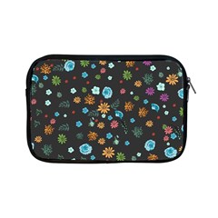 Floral Flower Leaves Background Floral Apple Ipad Mini Zipper Cases