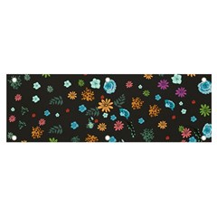 Floral Flower Leaves Background Floral Banner And Sign 6  X 2 
