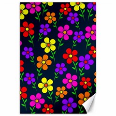 Background Flower Floral Bloom Canvas 12  X 18 