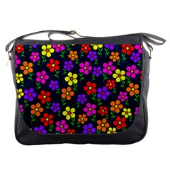 Background Flower Floral Bloom Messenger Bag