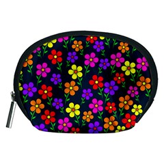 Background Flower Floral Bloom Accessory Pouch (medium)