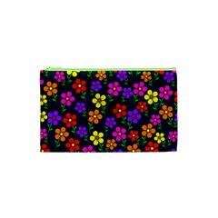 Background Flower Floral Bloom Cosmetic Bag (xs)