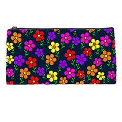 Background Flower Floral Bloom Pencil Case