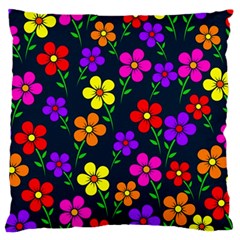 Background Flower Floral Bloom Large Cushion Case (two Sides)