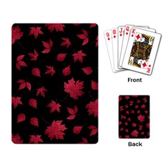 Red Autumn Leaves Autumn Forest Playing Cards Single Design (rectangle) by Ravend
