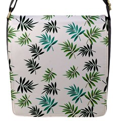 Leaves Plant Design Template Flap Closure Messenger Bag (s)