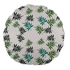 Leaves Plant Design Template Large 18  Premium Flano Round Cushions