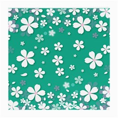 Pattern Background Daisy Flower Floral Medium Glasses Cloth