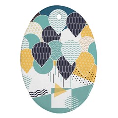 Abstract Balloon Pattern Decoration Ornament (oval) by Ravend