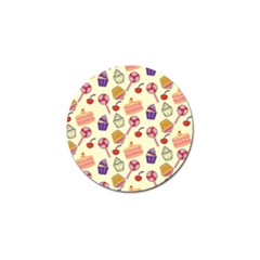 Cupcake Pattern Lollipop Golf Ball Marker