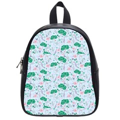 Illustration Flower Pattern Wallpaper Seamless School Bag (small) by Ravend