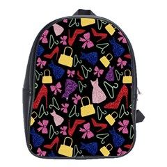 Fashion Pattern Accessories Design School Bag (large)