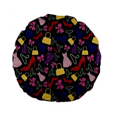 Fashion Pattern Accessories Design Standard 15  Premium Flano Round Cushions by Ravend