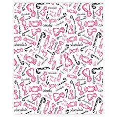 Candy Pink Black-cute Sweat Drawstring Bag (small) by Ravend