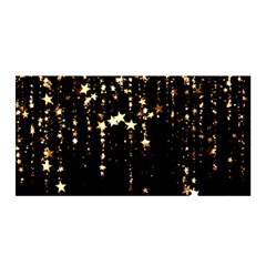 Stars Christmas Background Pattern Satin Wrap 35  X 70 