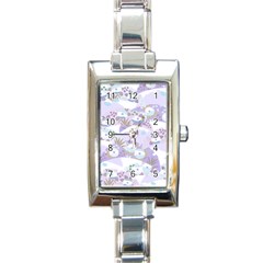 Purple Japanese Pattern Texture Violet Textile Rectangle Italian Charm Watch