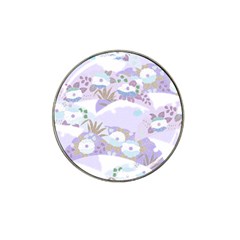 Purple Japanese Pattern Texture Violet Textile Hat Clip Ball Marker (10 Pack) by danenraven