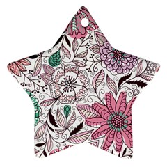 National Wind Flower Knitting Pattern Flower Symmetry Ornament (star)