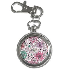 National Wind Flower Knitting Pattern Flower Symmetry Key Chain Watches by danenraven