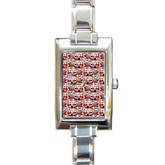 Funny Monsters Teens Collage Rectangle Italian Charm Watch by dflcprintsclothing