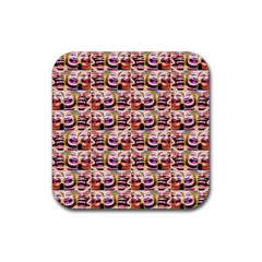 Funny Monsters Teens Collage Rubber Coaster (square) by dflcprintsclothing