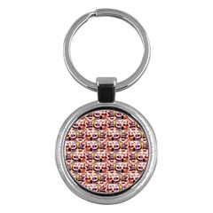 Funny Monsters Teens Collage Key Chain (round) by dflcprintsclothing