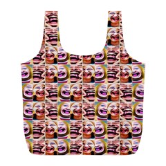 Funny Monsters Teens Collage Full Print Recycle Bag (l) by dflcprintsclothing