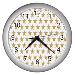 Stars-3 Wall Clock (silver) by nateshop