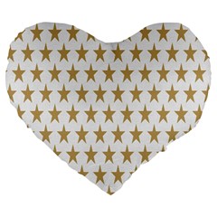 Stars-3 Large 19  Premium Heart Shape Cushions by nateshop