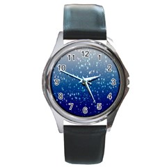 Stars-4 Round Metal Watch by nateshop