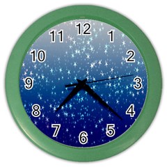 Stars-4 Color Wall Clock by nateshop