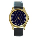 seamles,template Round Gold Metal Watch Front